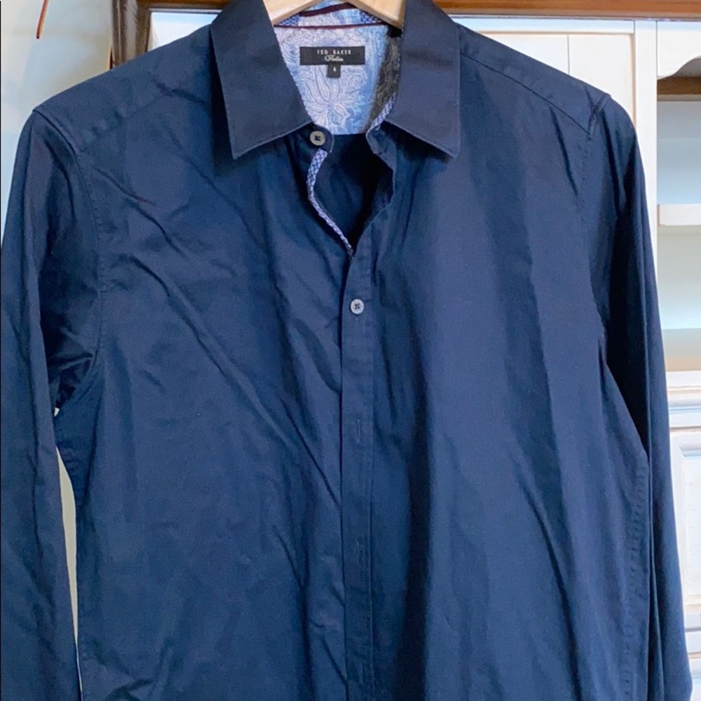 Ted Baker Men’s Solis Dress Shirt in Navy
